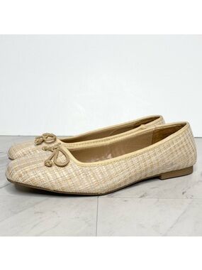 Steve Madden Seemly Natural Raffia Woven Ballet Flat 9 1/2 M